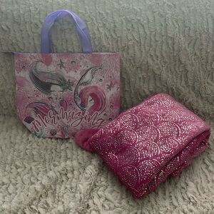 Mermaid Lunch Tote and Mermaid Leg Blanket